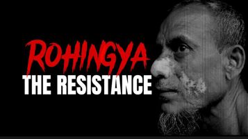 Film cover showing man with text Rohingya: The Resistance