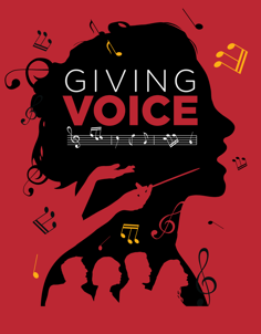 Graphic logo of Giving Voice