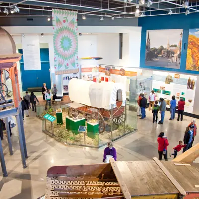 View of main gallery from above